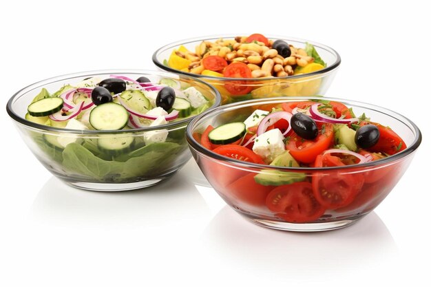 Miski z sałatkami